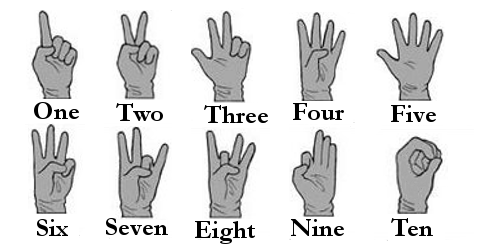 Alternate System of Number Hand Signals