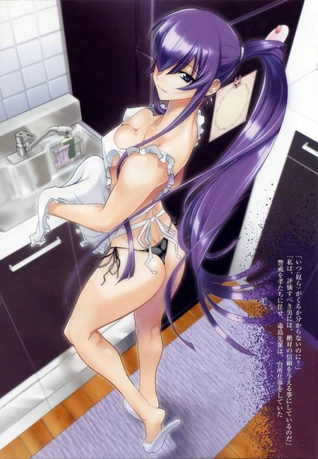 Saeko washing the dishes