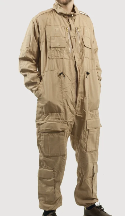 Sand/Beige AFV-Coveralls showing pocket arrangements