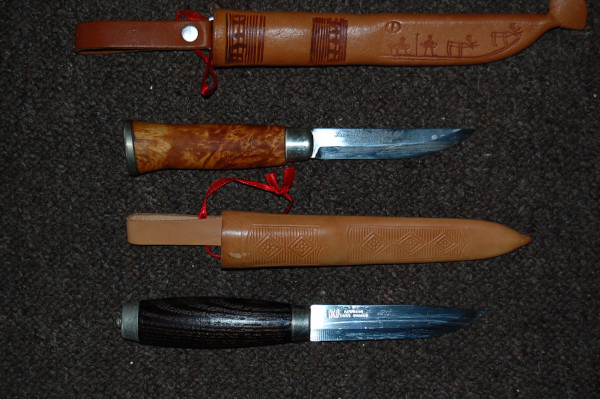 Puukko knife and Mora