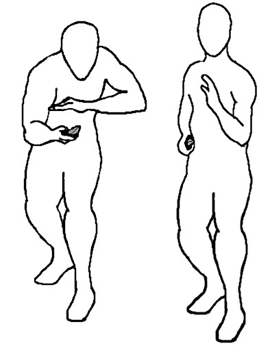Use of the alive hand with a single weapon.