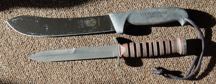 Butcher knife and M3 Combat Knife