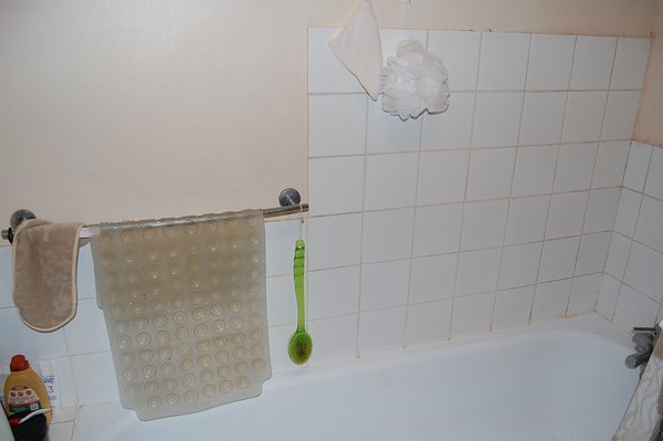 Bathroom cleaned with vinegar